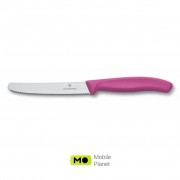 Victorinox SwissClassic для овощей 11 см, волнистое лезвие, Pink (6.7836.L115) (UA)