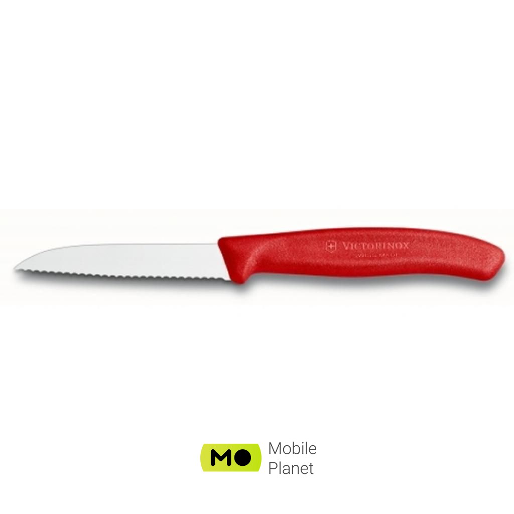 Victorinox SwissClassic для овочів 8см, хвилясте лезо, червоний (6.7431) (UA)