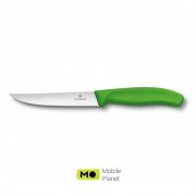 Victorinox SwissClassic для стейка 12 см, хвилясте лезо, зелений (6.7936.12L4) (UA)