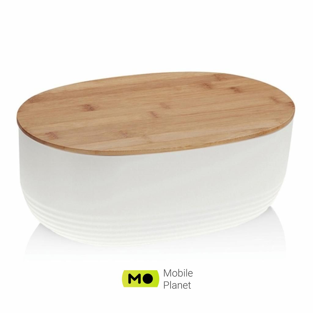 Хлібниця Kela Namur White 37,5х23х14 см (12060) (UA)