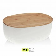 Хлібниця Kela Namur White 37,5х23х14 см (12060) (UA)