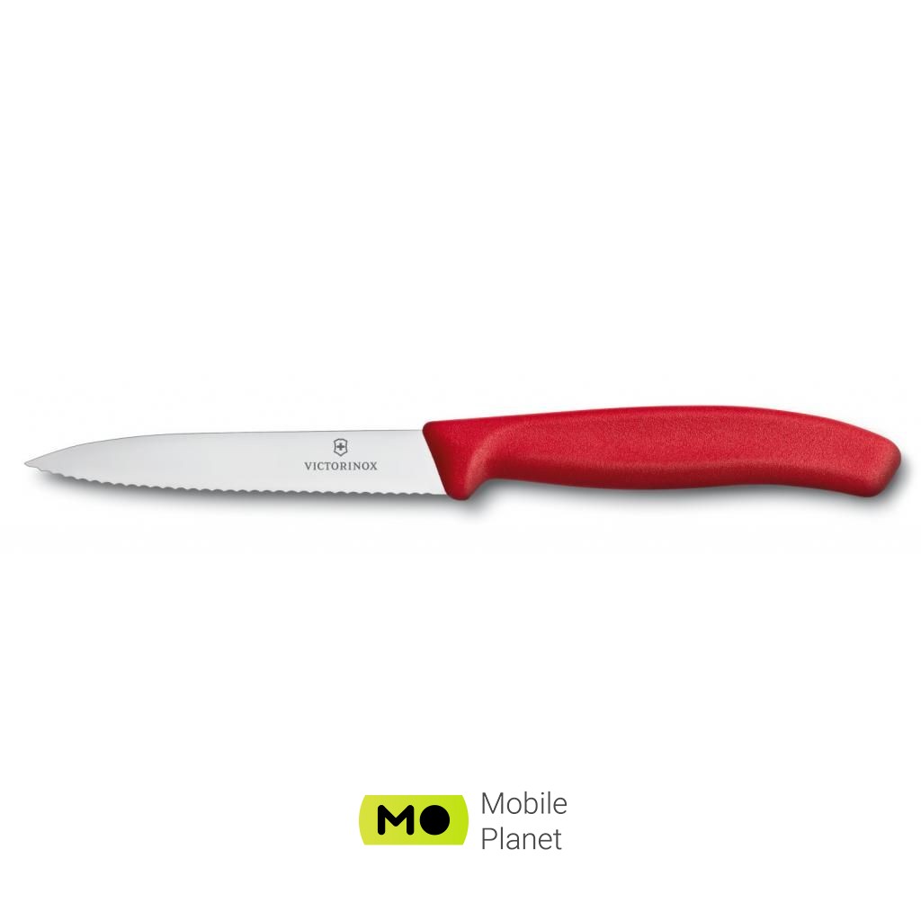Victorinox SwissClassic для нарізки 10 см, хвилясте лезо, червоний (6.7731) (UA)