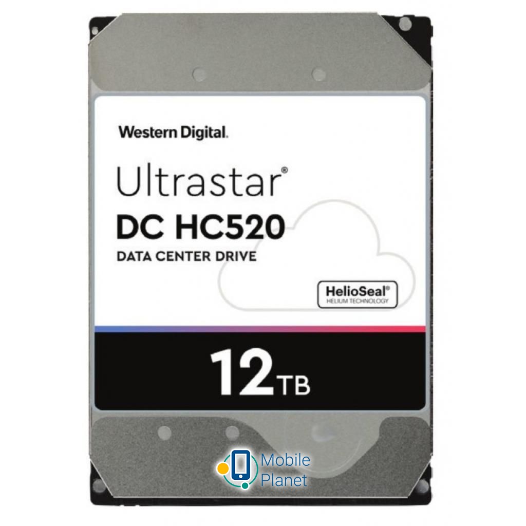 Жесткий диск 3.5 12TB SAS 256MB 7200 rpm Ultrastar DC HC520 Western Digital (0F29532/HUH721212AL5204) (UA)