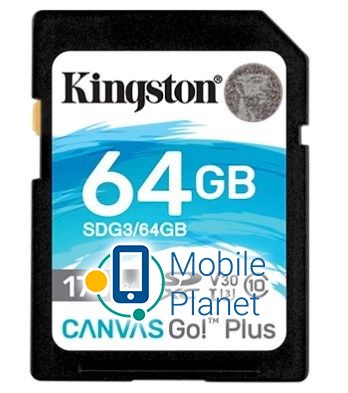 Карта памяти Kingston Canvas Go! Plus SD (SDG3/64GB) (UA)