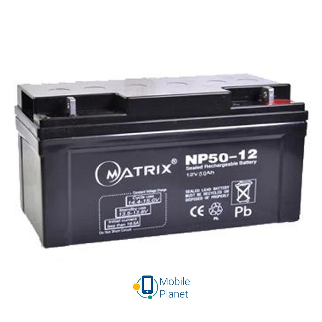 Акумуляторна батарея Matrix 12V 50AH (NP50-12) (UA)