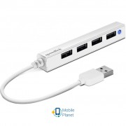 Speedlink SNAPPY SLIM USB Hub, 4-Port, USB 2.0, Passive, White (SL-140000-WE) (UA)