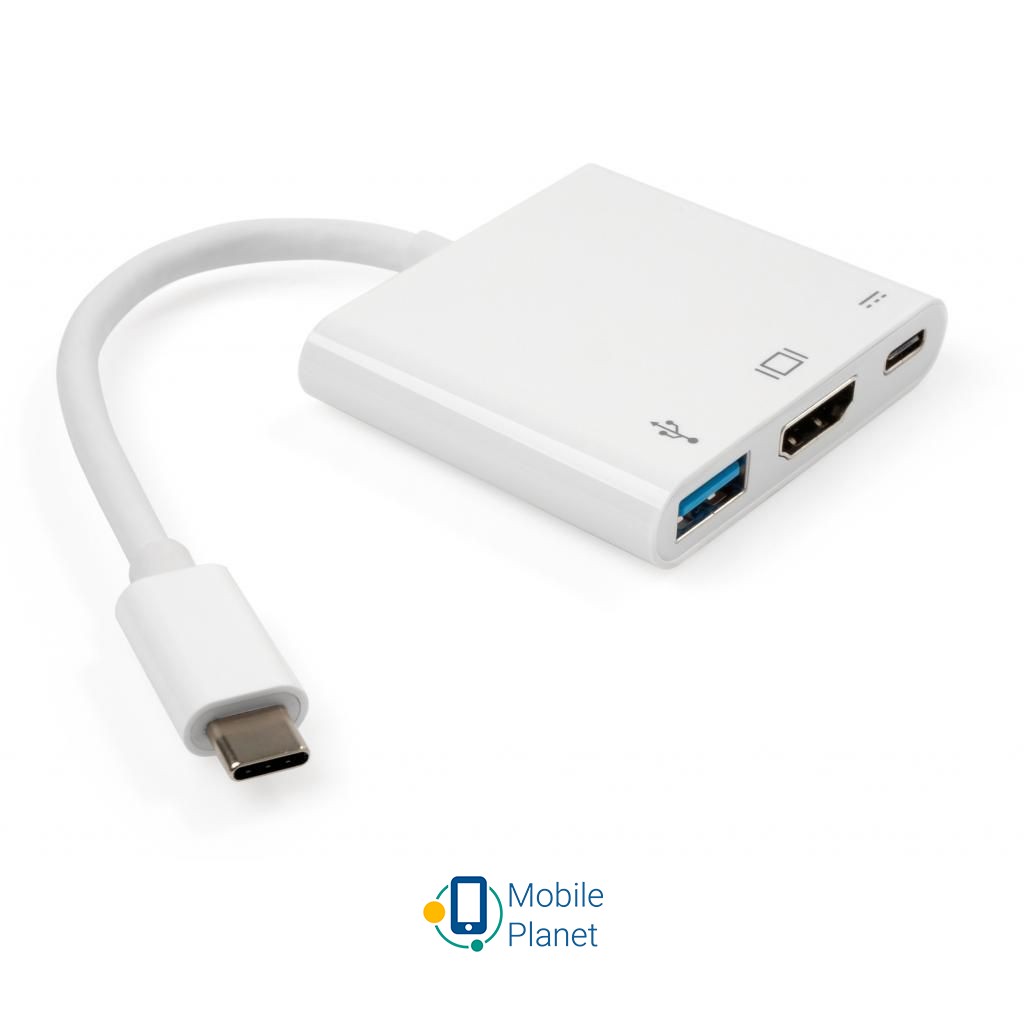 Vinga Type-C to HDMI+USB3.0+Type-C PD (VCPATC2HDMIUSBPDWH) (UA)
