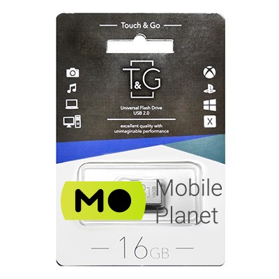 Флеш память 16GB T&G 105 Metal Series Silver (TG105-16G) (UA)