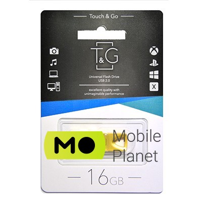 Флеш пам `ять 16GB T&G 117 Metal Series Gold (TG117GD-16G)