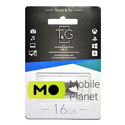 Флеш пам `ять 16GB T&G 117 Metal Series Silver (TG117SL-16G)