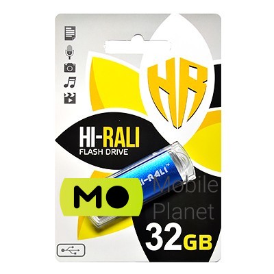 Флеш память 32GB Hi-Rali Rocket Series Blue (HI-32GBVCBL) (UA)