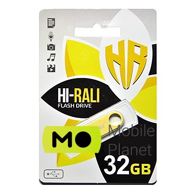 Флеш пам `ять 32GB Hi-Rali Shuttle Series Gold (HI-32GBSHGD)
