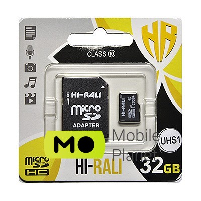 Карта пам'яті 32GB UHS-I Class 10 Hi-Rali + SD-adapter (HI-32GBSD10U1-01)