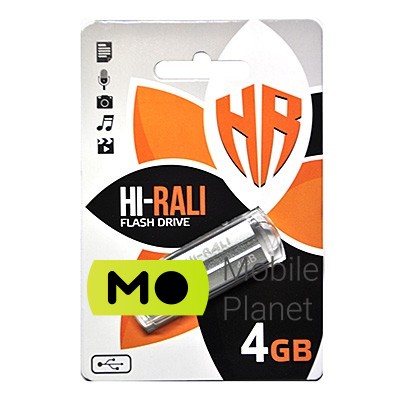Флеш память 4GB Hi-Rali Corsair Series Silver (HI-4GBCORSL)