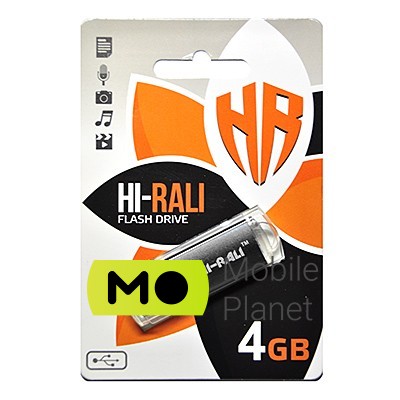 Флеш пам `ять 4GB Hi-Rali Rocket Series Black (HI-4GBVCBK)