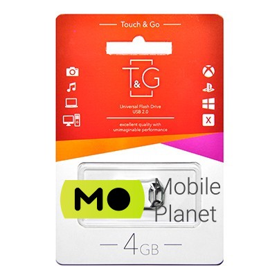 Флеш пам `ять 4GB T&G 110 Metal Series Silver (TG110-4G)