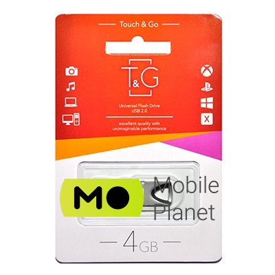 Флеш пам `ять 4GB T&G 117 Metal Series Black (TG117BK-4G)