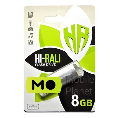 Флеш пам `ять 8GB Hi-Rali Rocket Series Silver (HI-8GBVCSL)
