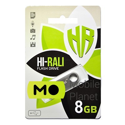 Флеш пам `ять 8GB Hi-Rali Shuttle Series Black (HI-8GBSHBK)