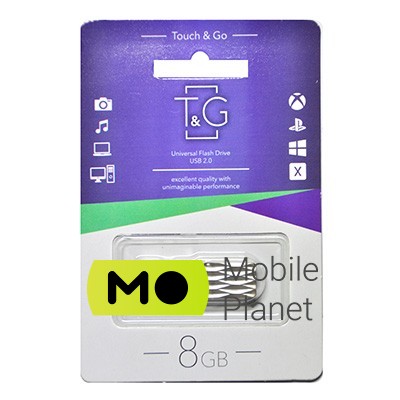 Флеш пам `ять 8GB T&G 103 Metal Series Silver (TG103-8G)