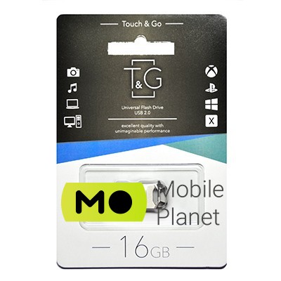 Флеш пам `ять 16GB T&G 110 Metal Series Silver (TG110-16G)