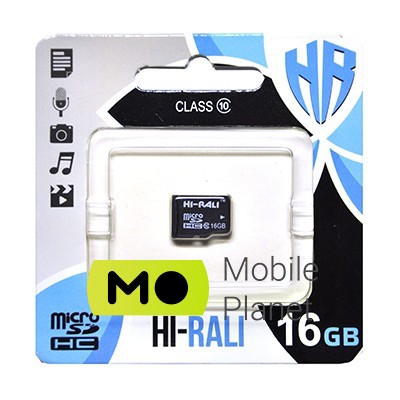 Карта пам'яті 16GB UHS-I Class 10 Hi-Rali (HI-16GBSD10U1-00)