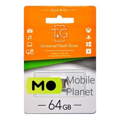 Флеш пам `ять 64GB T&G 105 Metal Series Silver (TG105-64G) (UA)