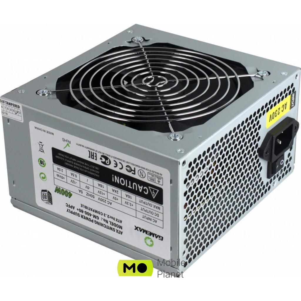 Блок живлення GAMEMAX 400W (GM-400W-80 + APFC) (UA)