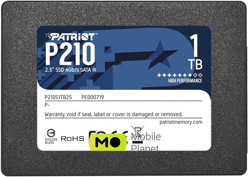 SSD диск 1TB Patriot P210 2.5 SATAIII TLC (P210S1TB25)