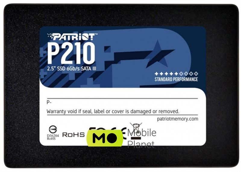 SSD диск 256GB Patriot P210 2.5 SATAIII TLC (P210S256G25)