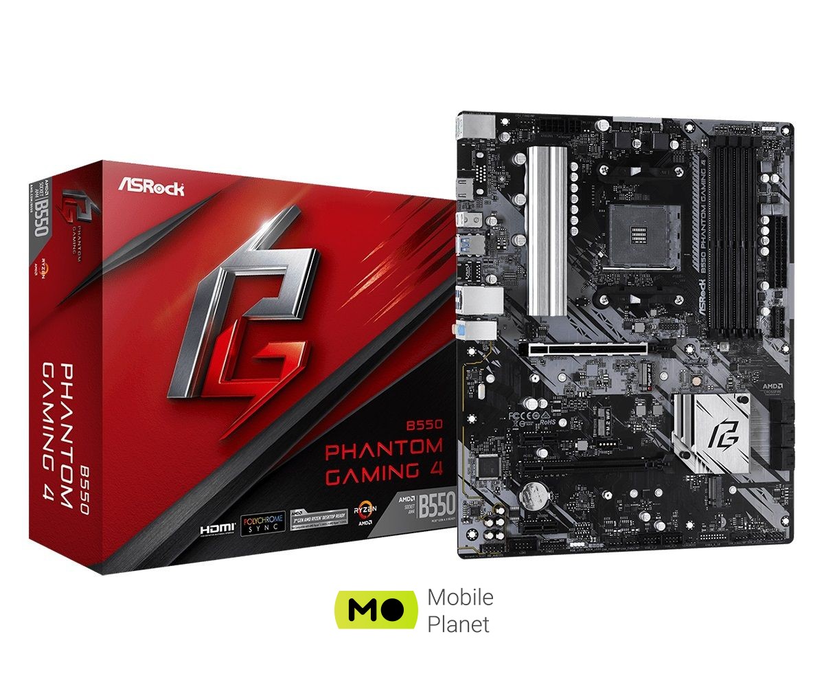 Материнська плата ASRock B550 Phantom Gaming 4 Socket AM4 (UA)