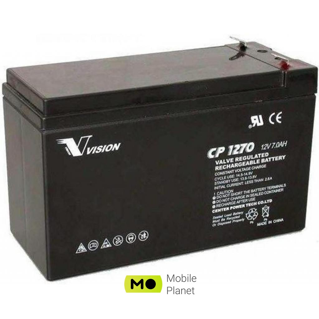 Акумуляторна батарея Vision CP 12V 7Ah (CP1270A) (UA)