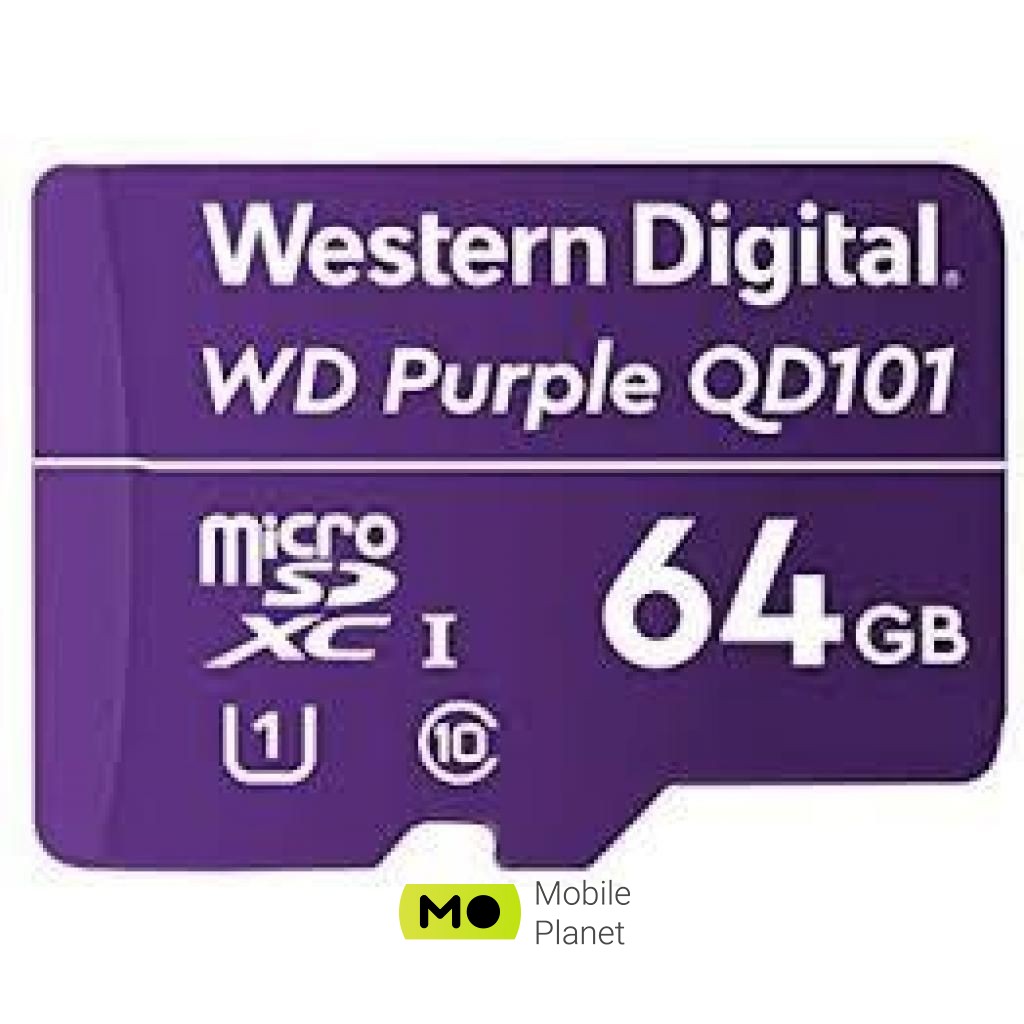 Карта памяти WD 64GB microSDXC class 10 UHS-I (WDD064G1P0C) (UA)