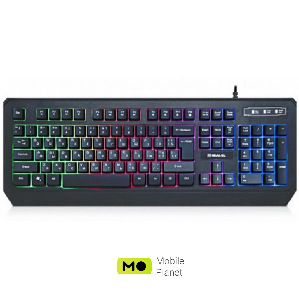 Клавіатура REAL-EL 7001 Comfort Backlit Black (UA)