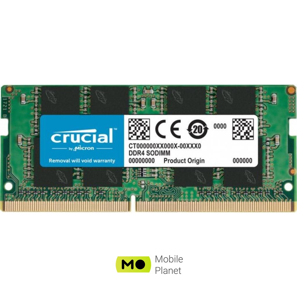 Оперативна пам'ять SoDIMM DDR4 16GB 3200 MHz MICRON (CT16G4SFRA32A)
