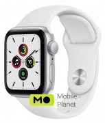 Apple Watch SE 40mm Siver Aluminium Case with White Sand Sport Band (MYDM2)