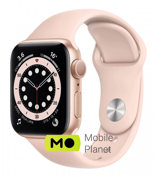 Часы Apple Watch Series 6 40mm Gold Aluminium Case with Pink Sand Sport Band (MG123)