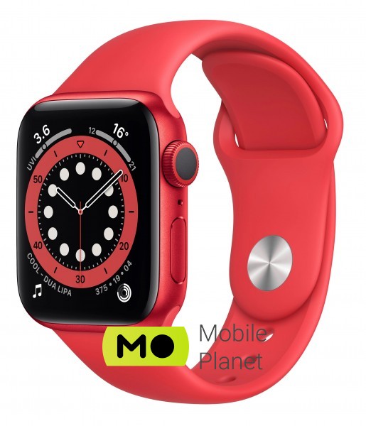Часы Apple Watch Series 6 40mm Red Aluminium Case with Red Sport Band (M00A3)