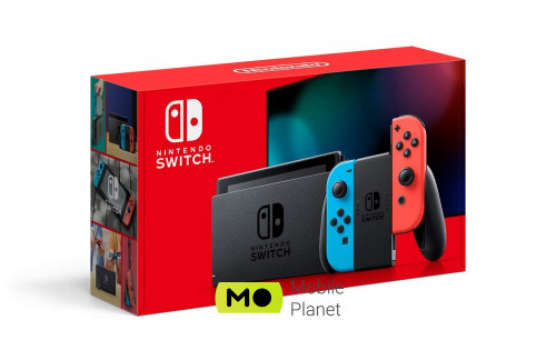 Nintendo Switch V2 With Neon Blue And Neon Red Joy-cons (NintendoSwitch)