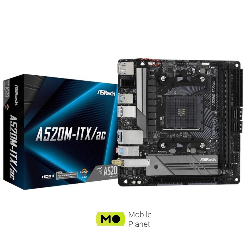 Материнська плата ASRock A520M-ITX / AC (UA)