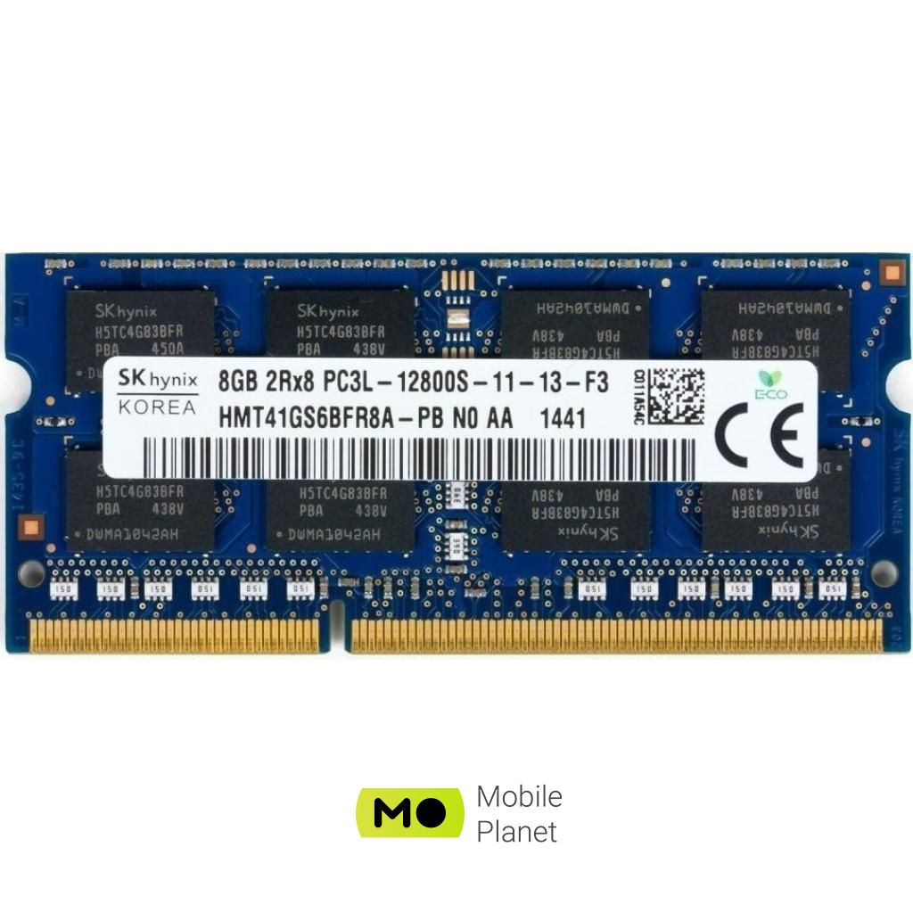 Оперативна пам'ять SoDIMM DDR3L 8GB 1600 MHz Hynix (HMT41GS6BFR8A-PB) (UA)