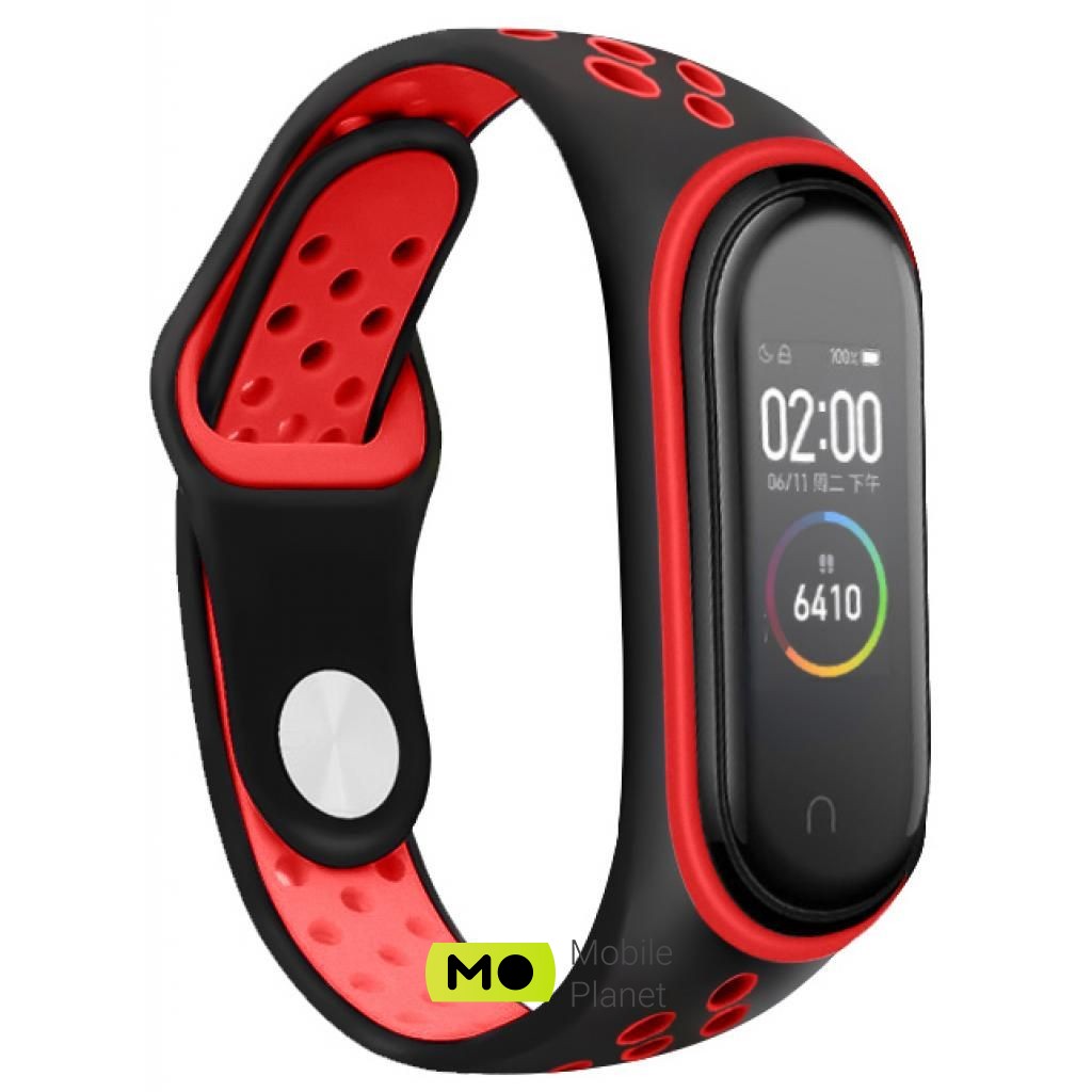 BeCover Nike Style для Xiaomi Mi Smart Band 5 Black-Red (705153) (UA)