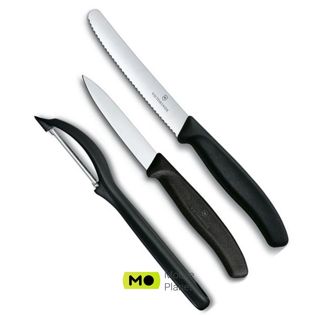 Victorinox SwissClassic з 3 предметів Чорний з овощечисткой (6.7113.31) (UA)
