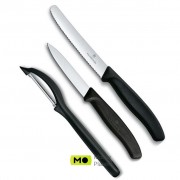 Victorinox SwissClassic з 3 предметів Чорний з овощечисткой (6.7113.31) (UA)