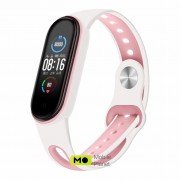 BeCover Sport Style для Xiaomi Mi Smart Band 5 White-Pink (705174) (UA)