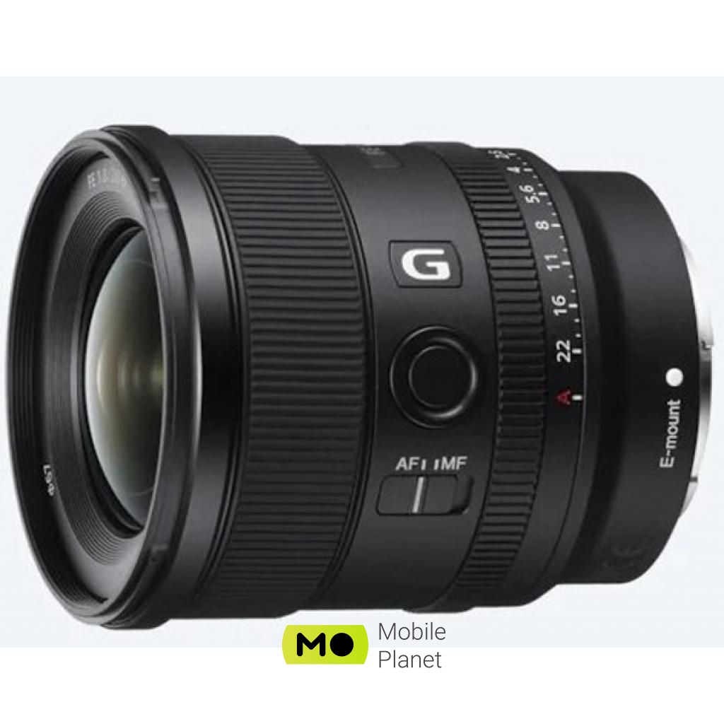 Объектив SONY 20mm, f/1.8 G для камер NEX FF (SEL20F18G.SYX) (UA)