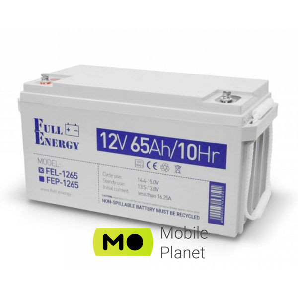 Акумуляторна батарея Full Energy 12В 65Аг (FEL-1265) (UA)