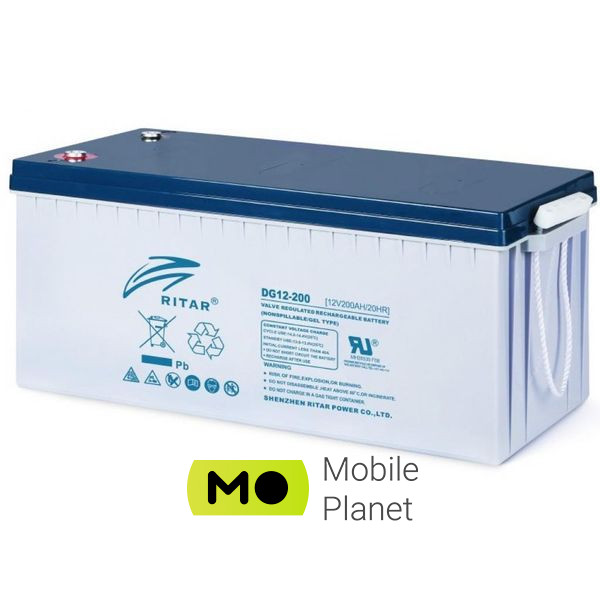 Акумуляторна батарея Ritar GEL RITAR DG12-200 12V-200.0Ah (DG12-200) (UA)
