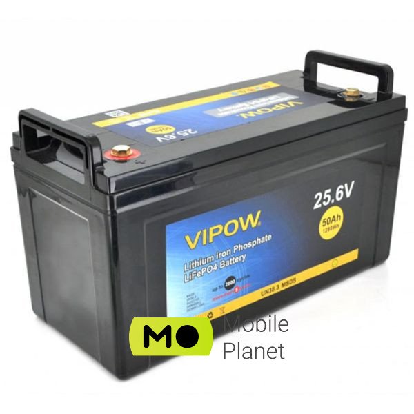 Акумуляторна батарея LiFePo4 Vipow LiFePO4 25.6V-50A (LiFePO4256-50 / 40) (UA)
