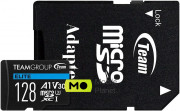 MicroSDXC 128GB UHS-I / U3 Class 10 Team Elite + SD-адаптер (TEAUSDX128GIV30A103) (UA)